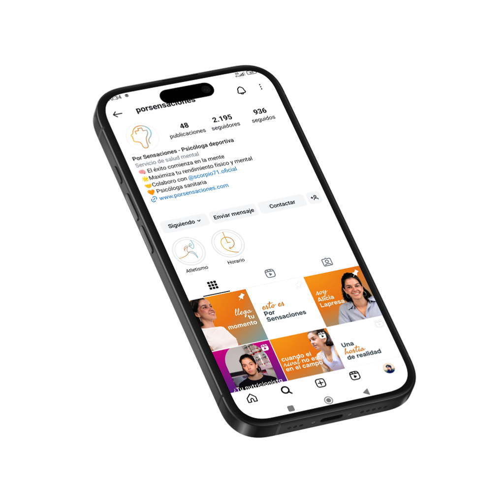 Mock-up de móvil de Instagram